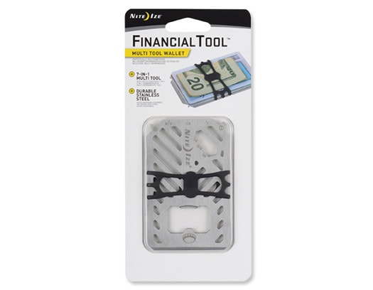 Multitool Nite Ize FinancialTool Wallet II - stalowy
