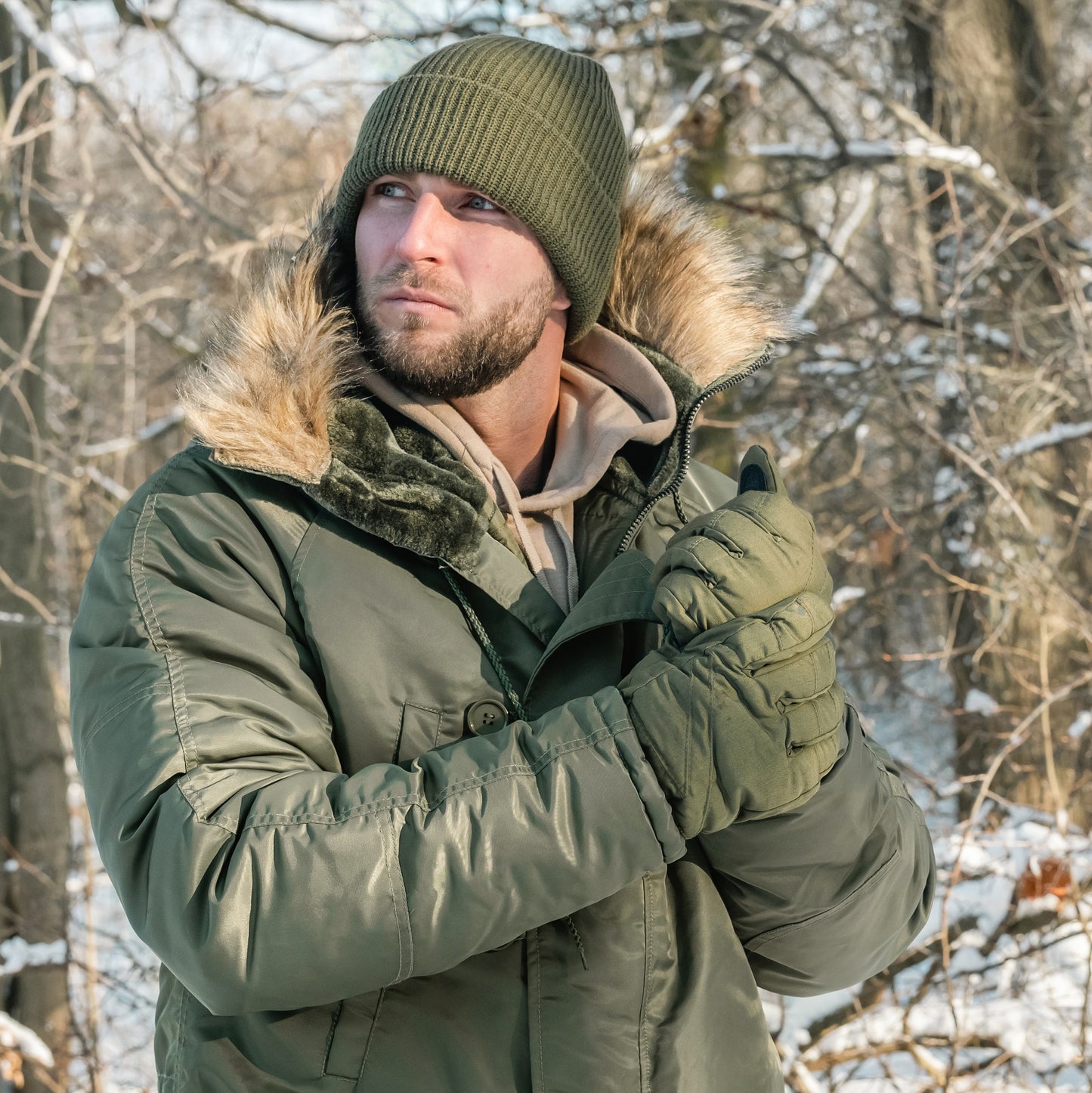 Rękawice zimowe Mil-Tec Thinsulate - Olive
