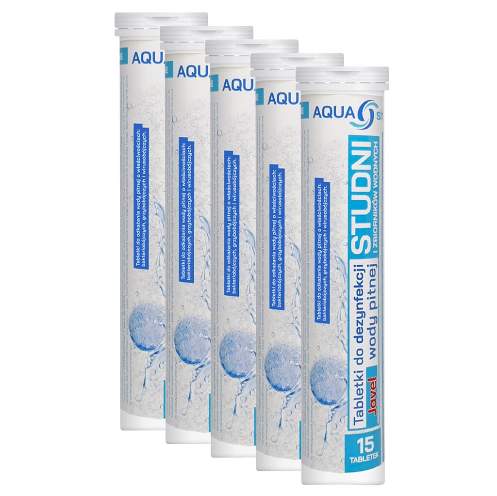 Tabletki Aqua Shock Javel do uzdatniania wody w studni - 75 szt.