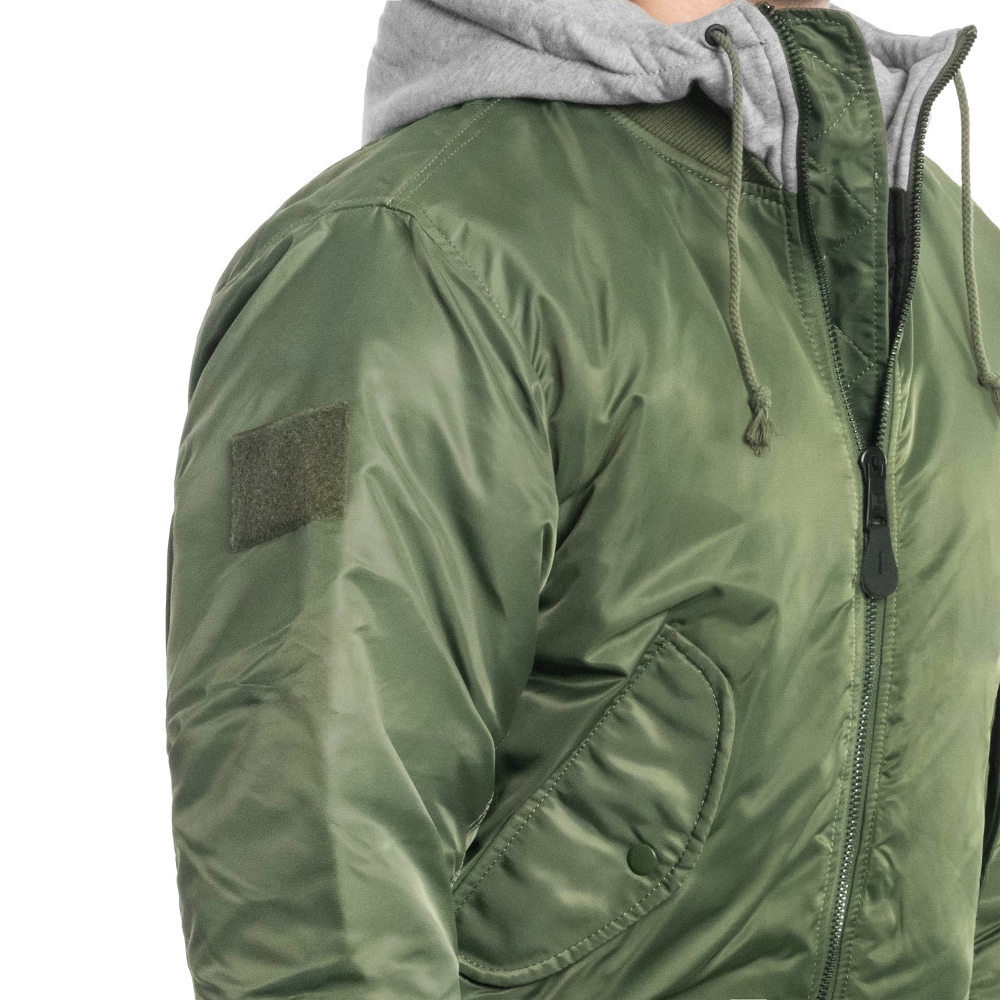 Kurtka Brandit MA1 Sweat Hooded Jacket - Olive/Grey