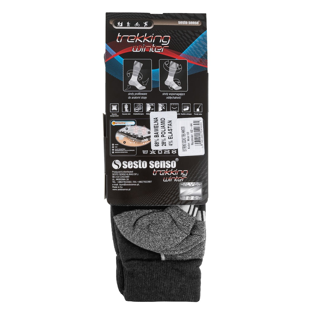 Skarpety Sesto Senso Trekking Winter - Czarny/Szary