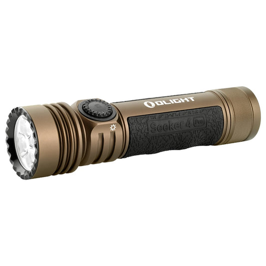 Latarka taktyczno-poszukiwawcza Olight Seeker 4 Pro Cool White Desert Tan - 4600 lumenów