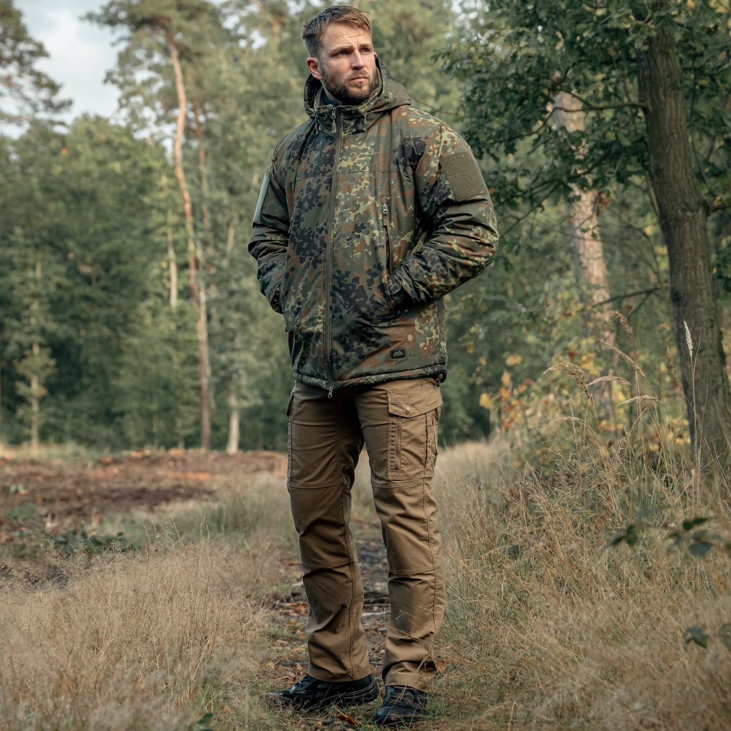 Kurtka Helikon Level 7 Climashield Apex 100 g - Flecktarn