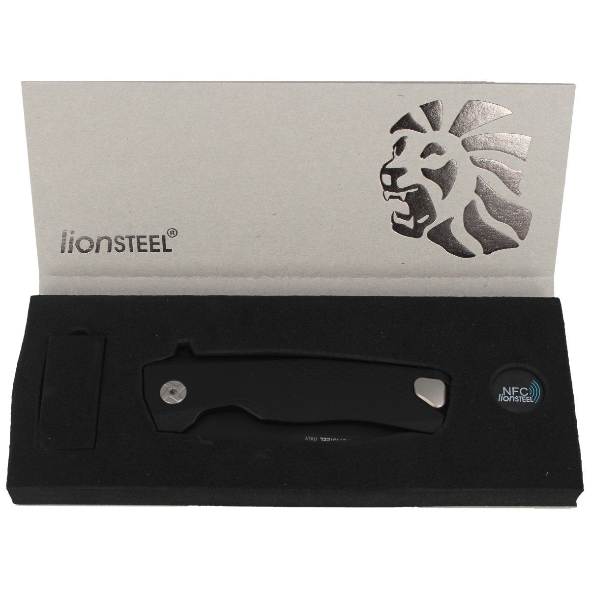 Nóż składany LionSteel ROK Aluminium Black Blade Black