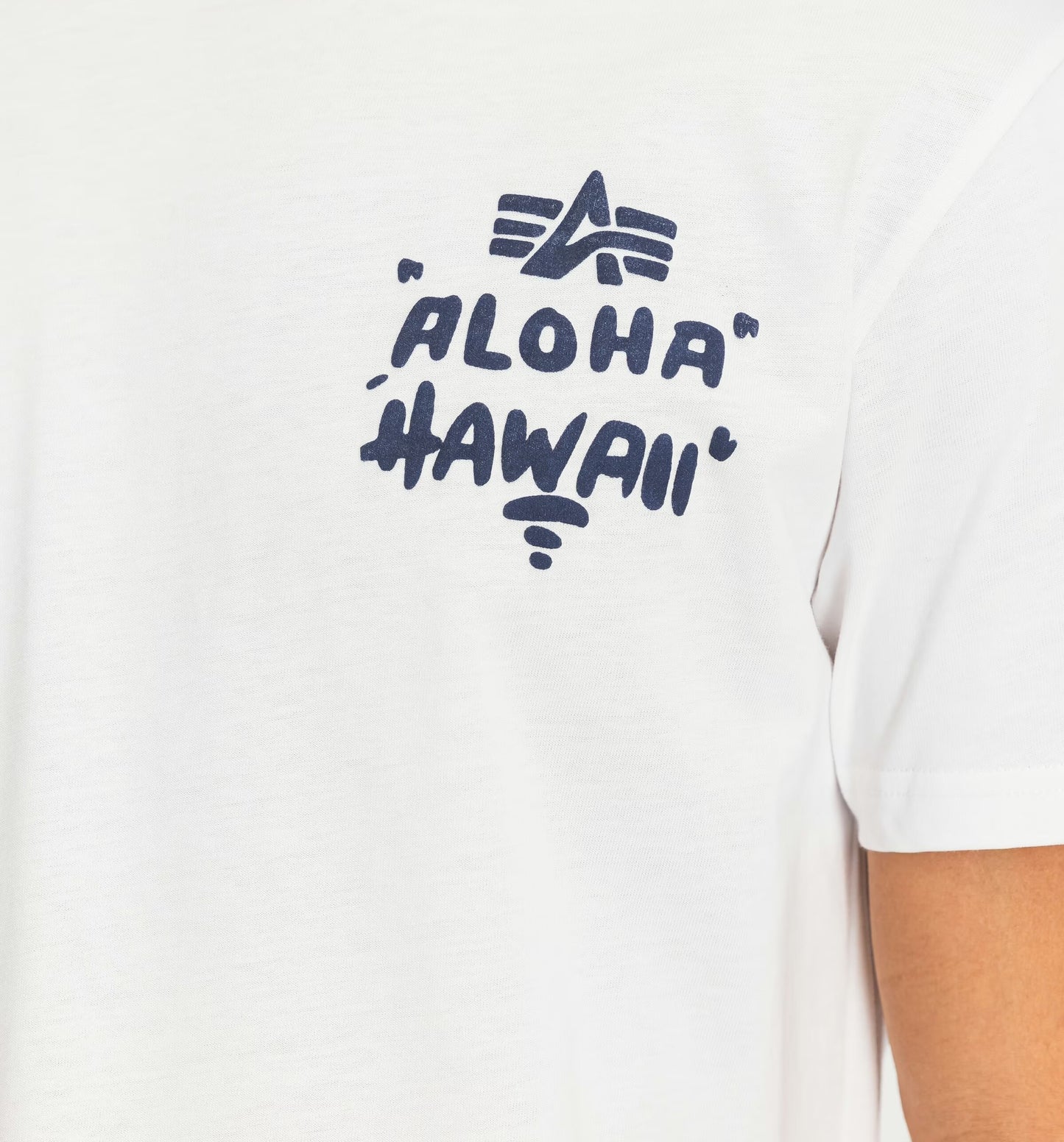 Koszulka T-shirt Alpha Industries Aloha Back Print - White