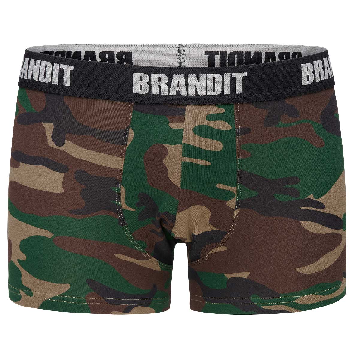 Bokserki Brandit Boxershorts Logo 2 pary - Dark Camo/Woodland