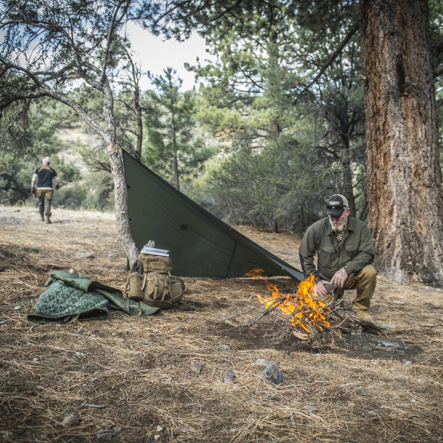 Płachta biwakowa Helikon Supertarp Small - Olive Green
