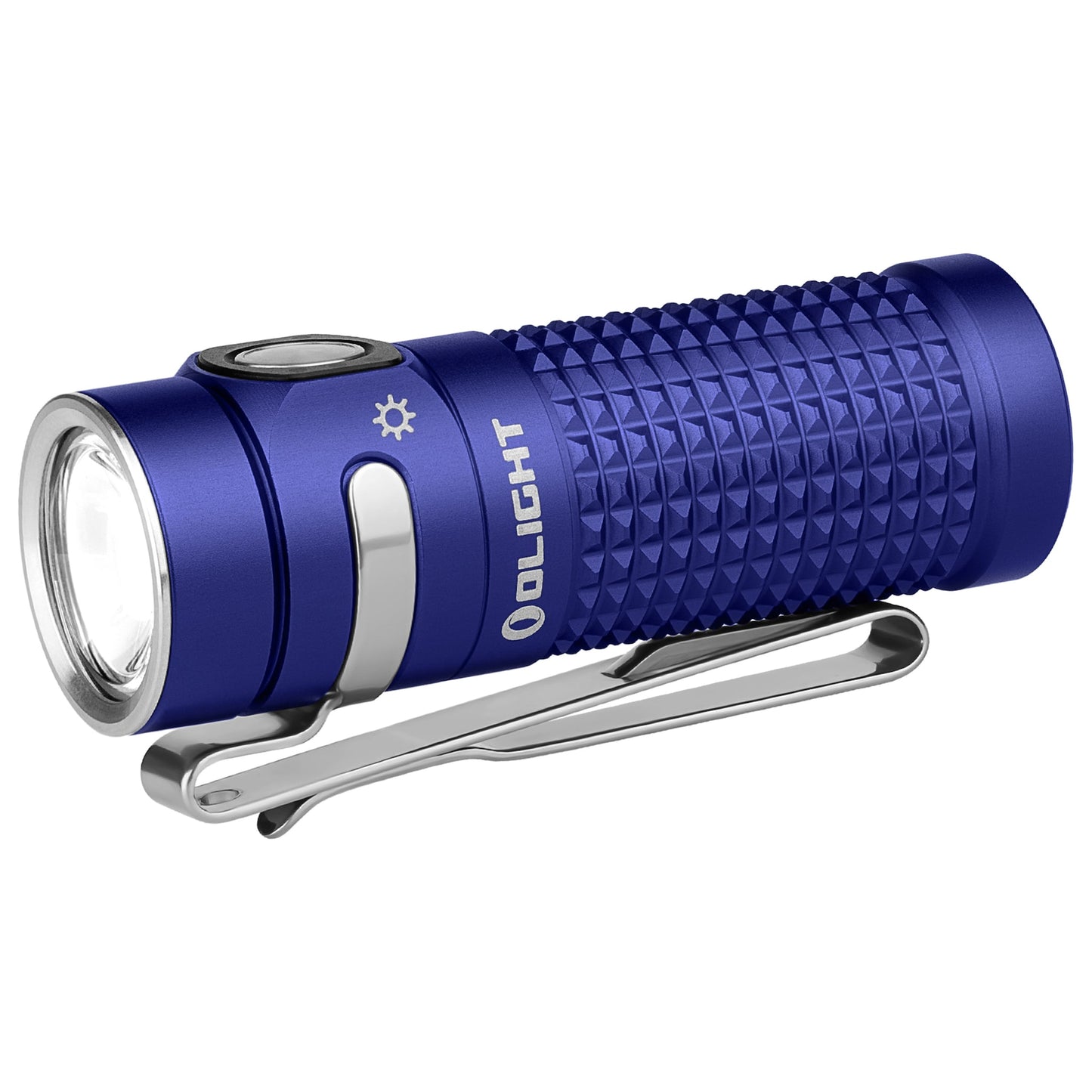 Latarka Olight Baton 4 Premium Edition Regal Blue z bezprzewodowym etui ładującym - 1300 lumenów