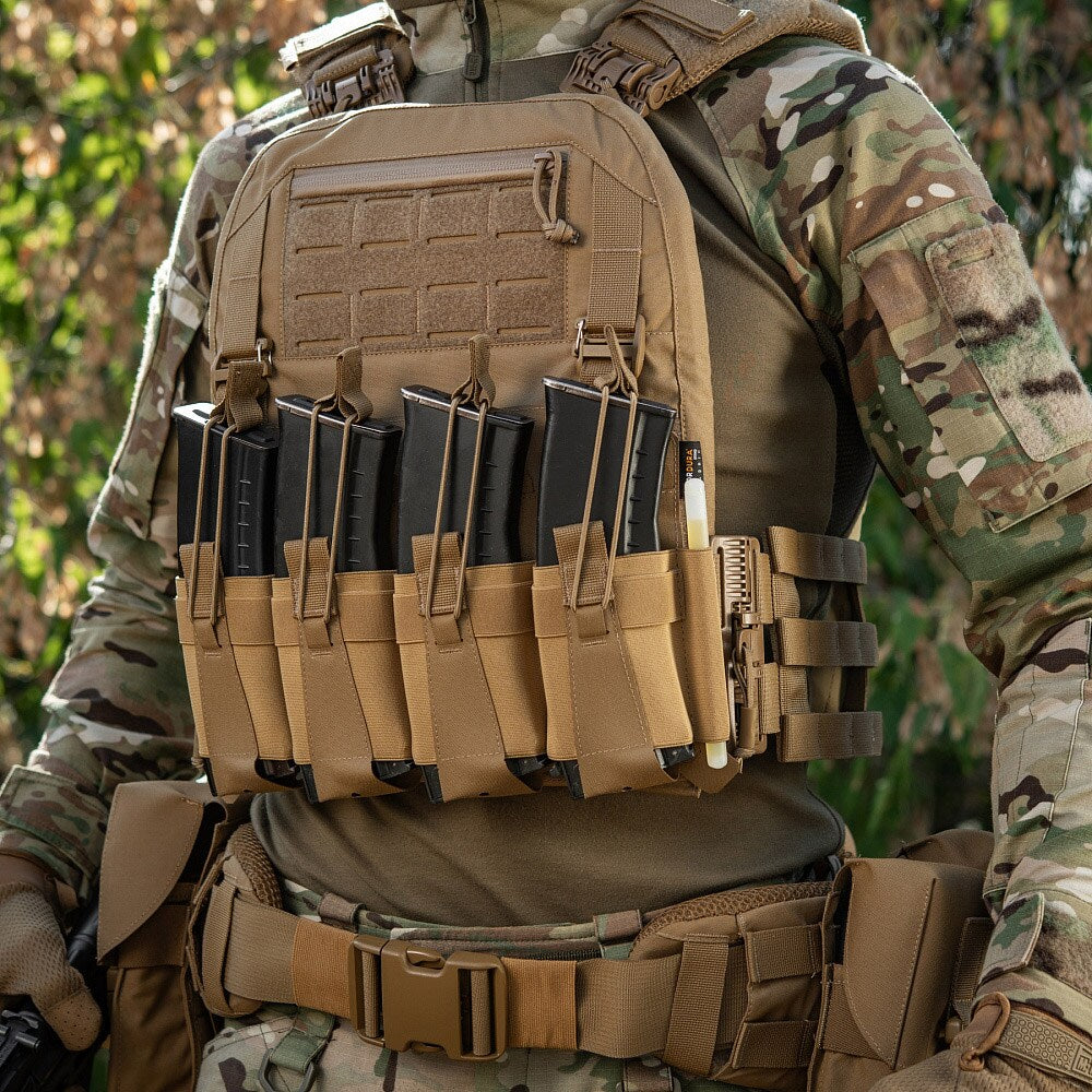 Panel przedni M-Tac na 4 magazynki do kamizelki Cuirass QRS XL - Coyote