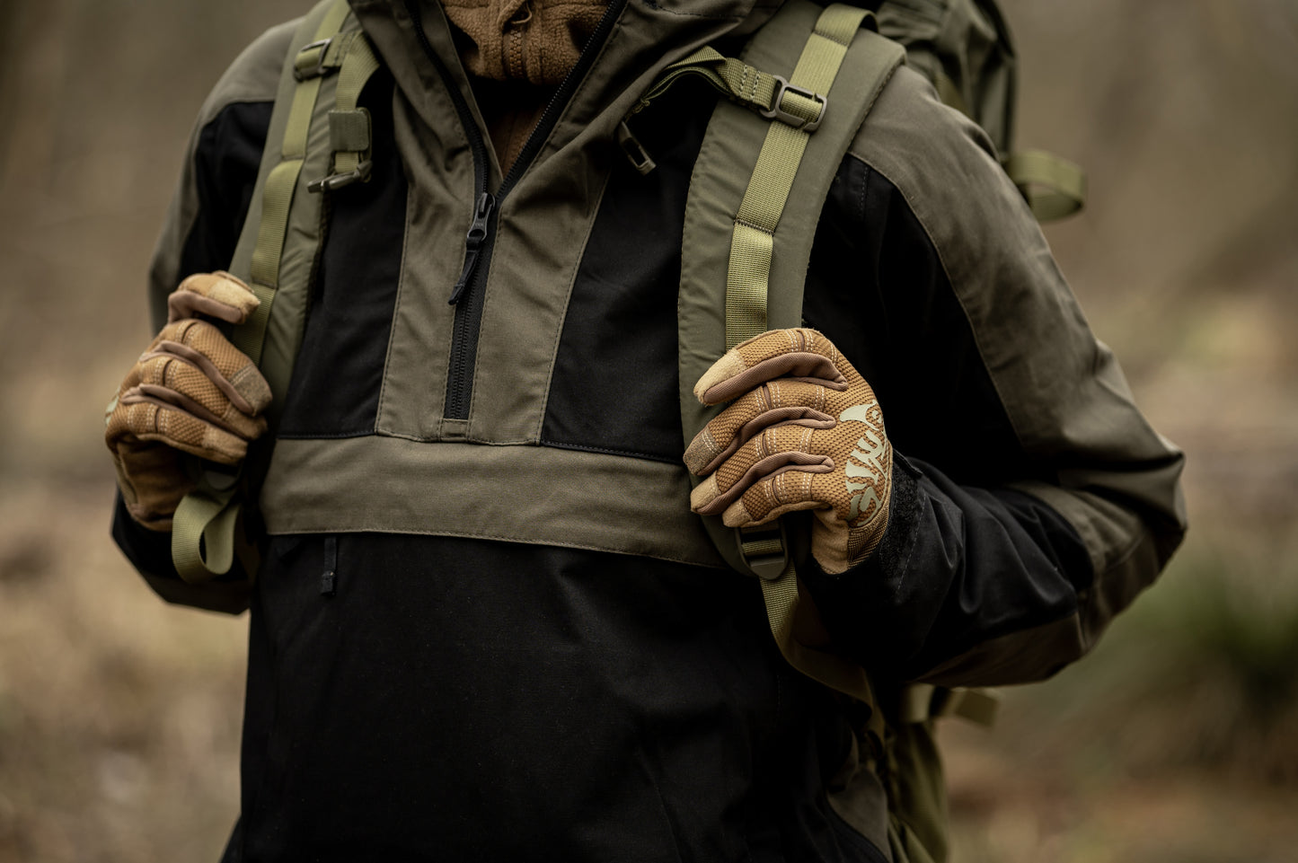 Kurtka Helikon Woodsman Anorak - Black/Taiga Green