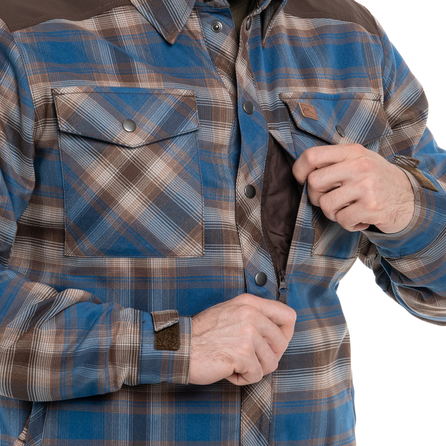 Koszula Helikon Winter Warden Long Sleeve - Forest Blue Plaid