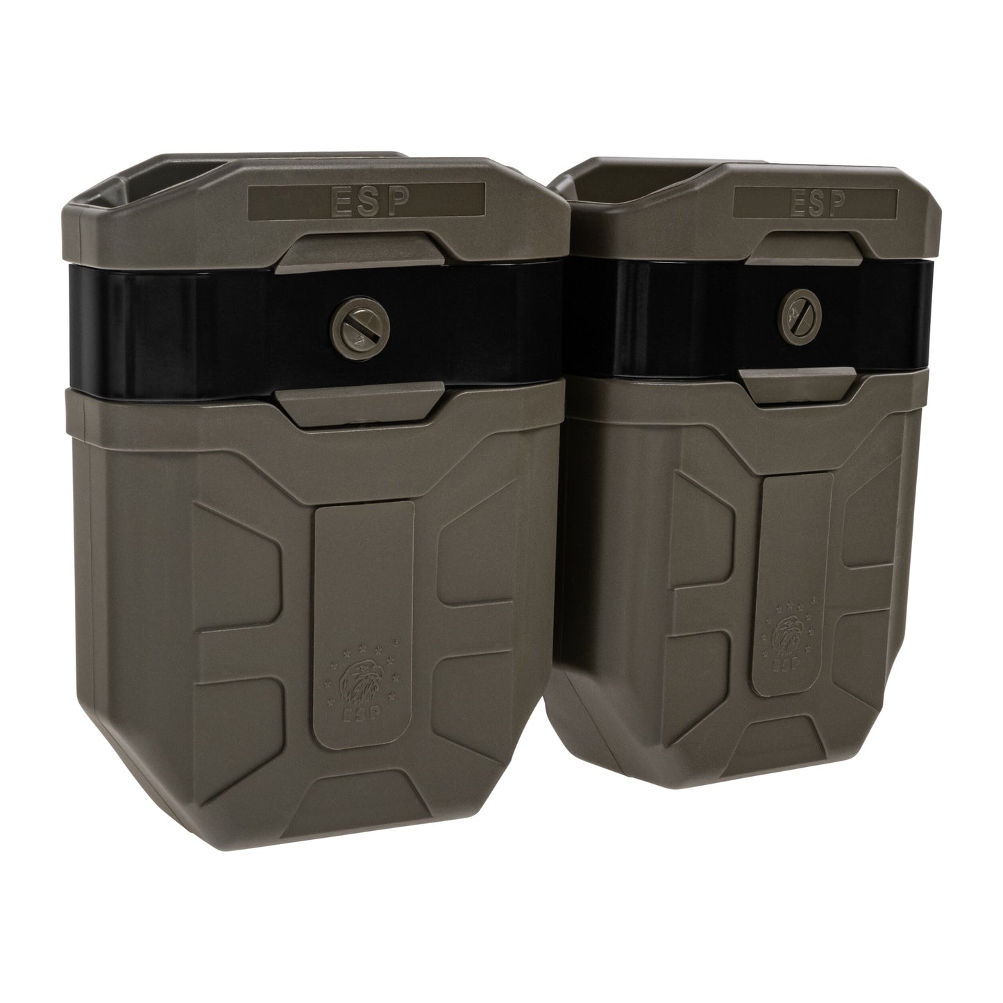 Podwójna ładownica obrotowa ESP z montażem UBC-02 na magazynki AK - Olive Drab