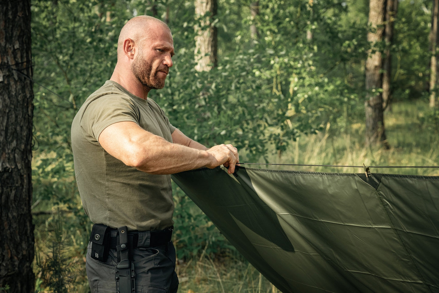 Płachta biwakowa Helikon Supertarp Small - Olive Green