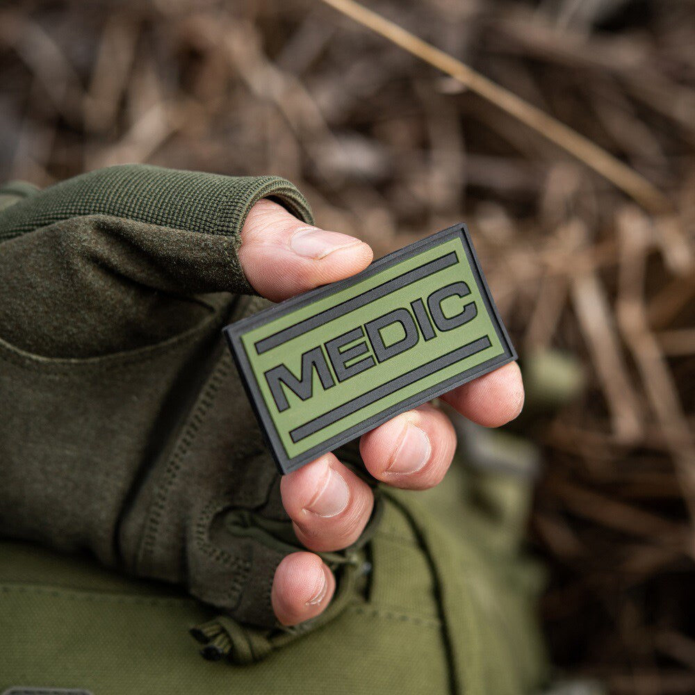 Naszywka medyczna M-Tac Medic PVC - Black/Olive