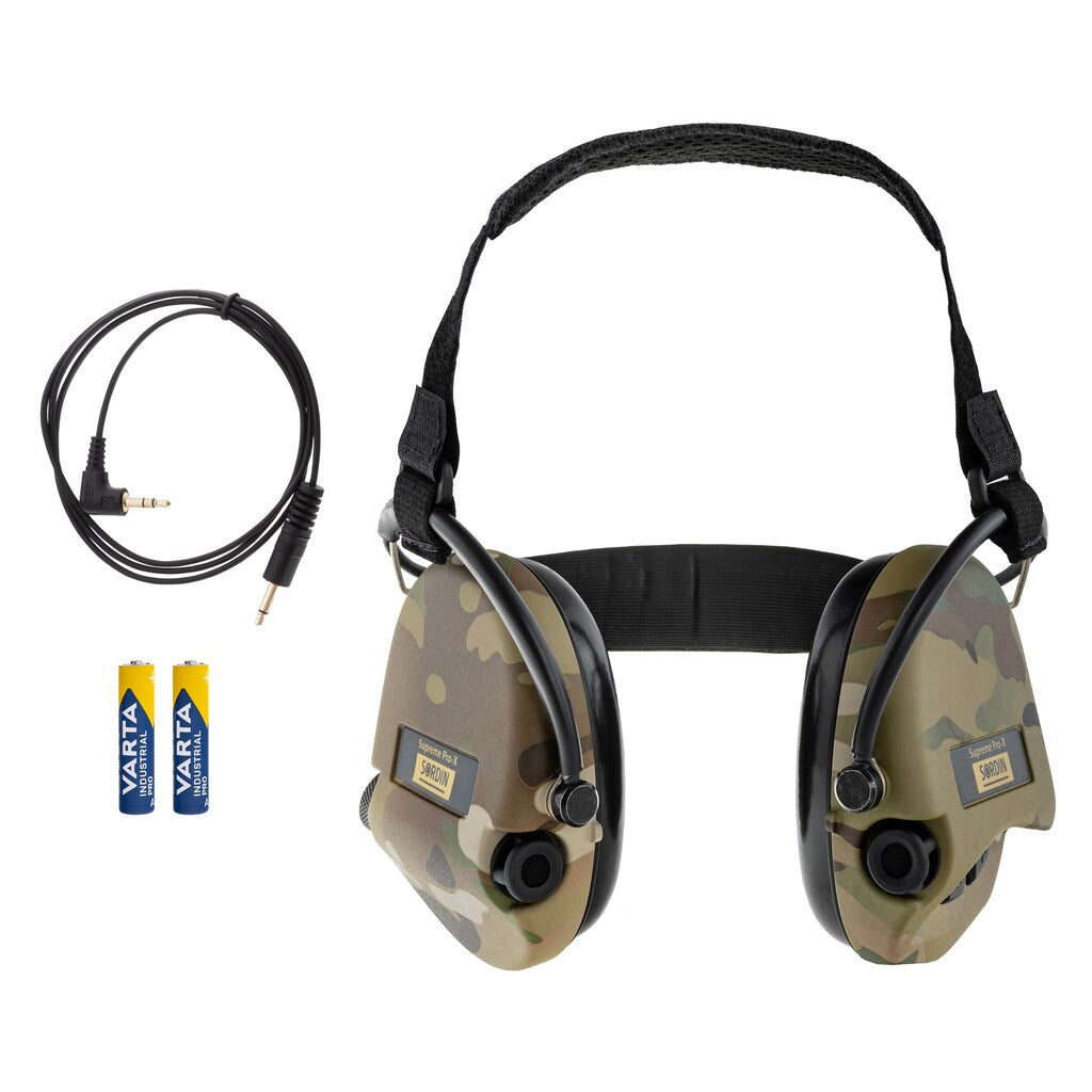 Ochronniki słuchu aktywne Sordin Supreme Pro-X Neckband - MultiCam