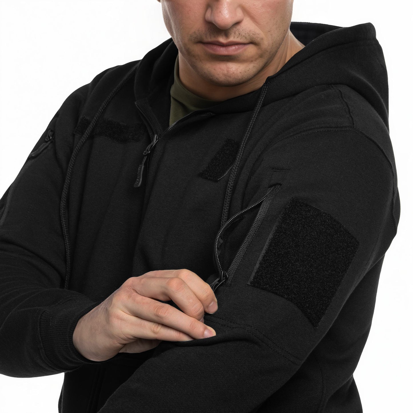 Bluza Mil-Tec Tactical Hoodie Zipper Black