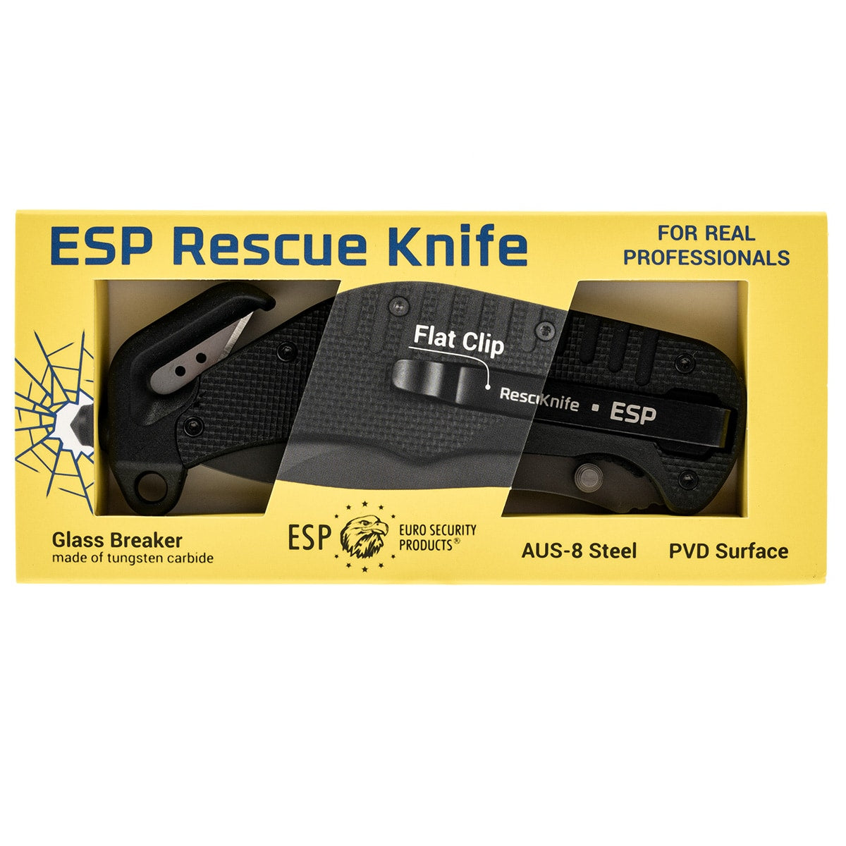 Nóż składany ratowniczy ESP RK-01-S Rescue Knife - Black