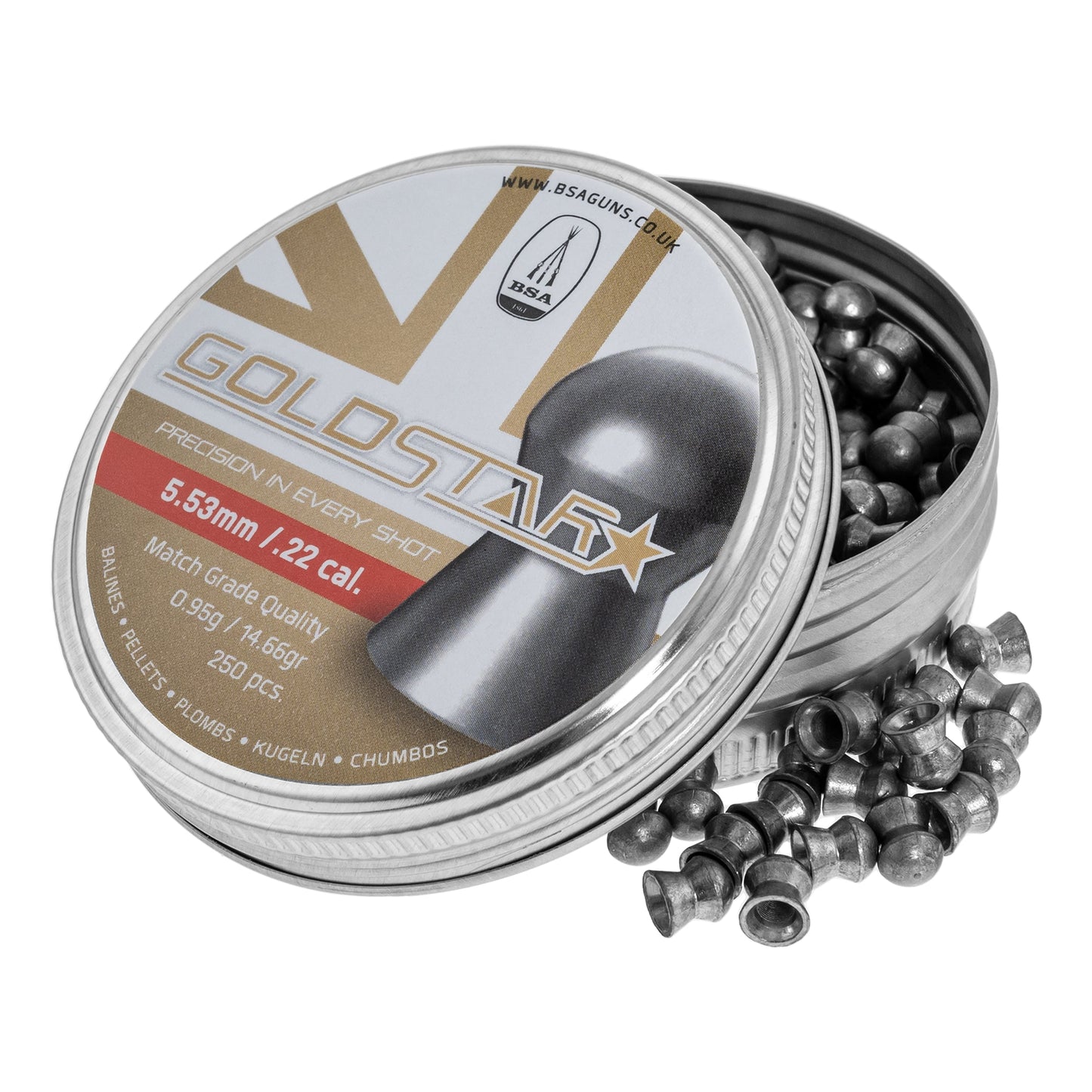 Śrut BSA Gold Star 5,53 mm - 250 szt.