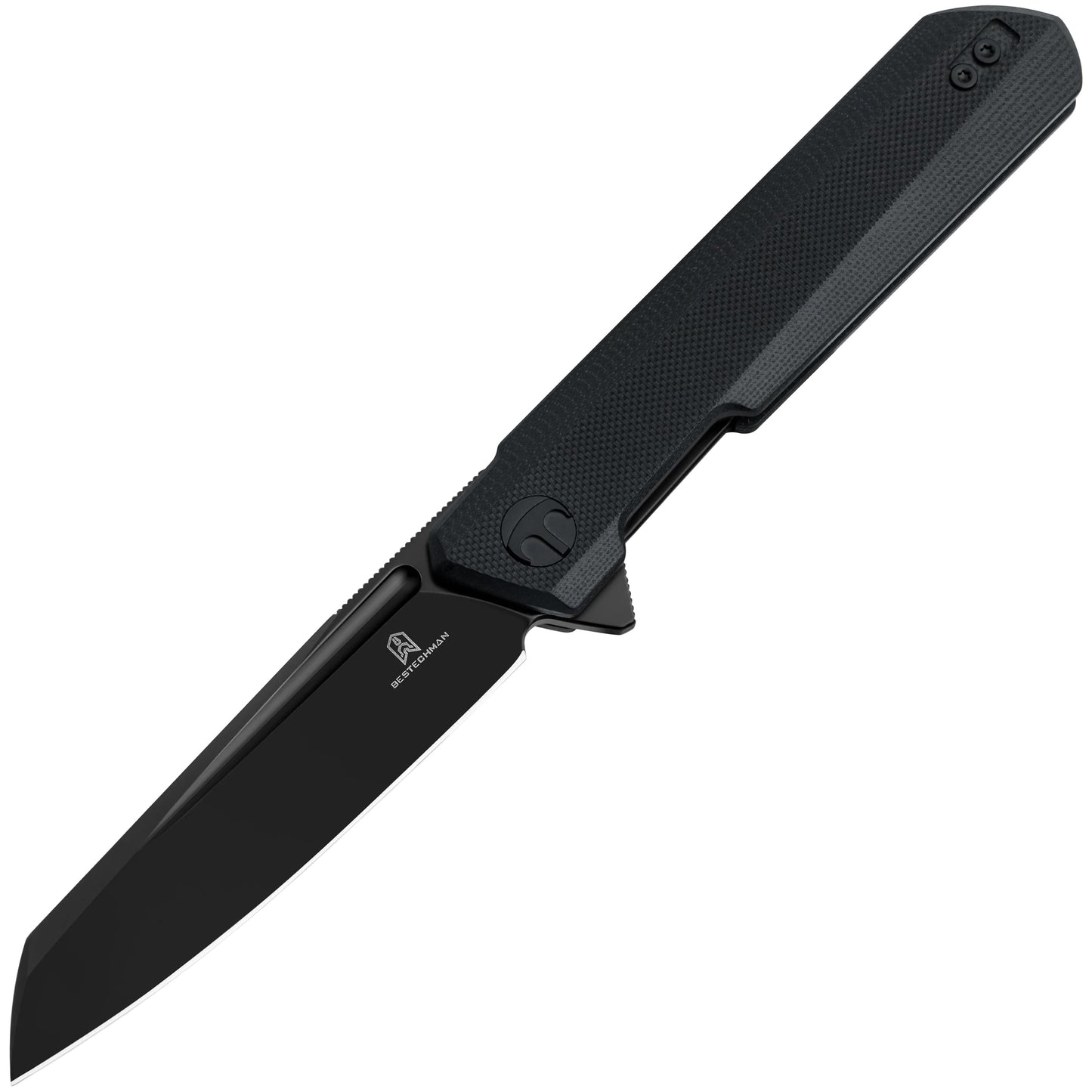 Nóż składany Bestechman Dundee Sheepfoot - Black/Black Blade