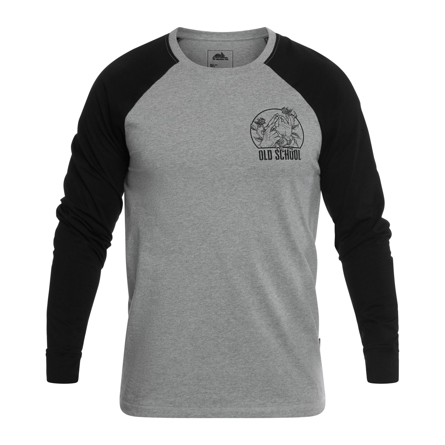 Koszulka Long Sleeve Helikon Old School - Grey Melange/Black