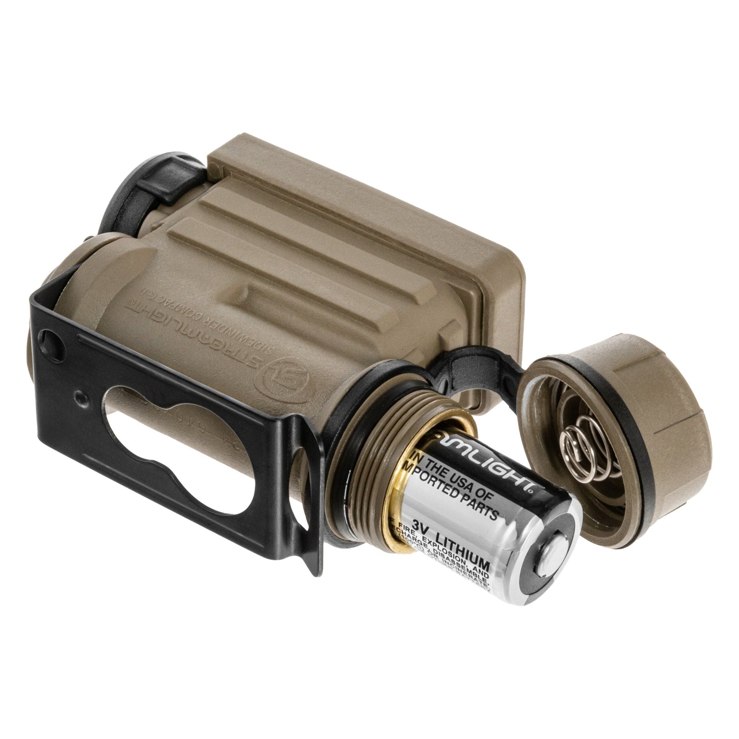 Latarka na hełm Streamlight Sidewinder Compact II Helmet Clip Coyote - 55 lumenów