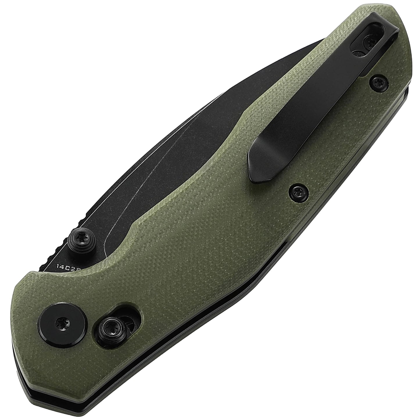 Nóż składany Bestechman Ronan Black Titanized Stonewash - Olive
