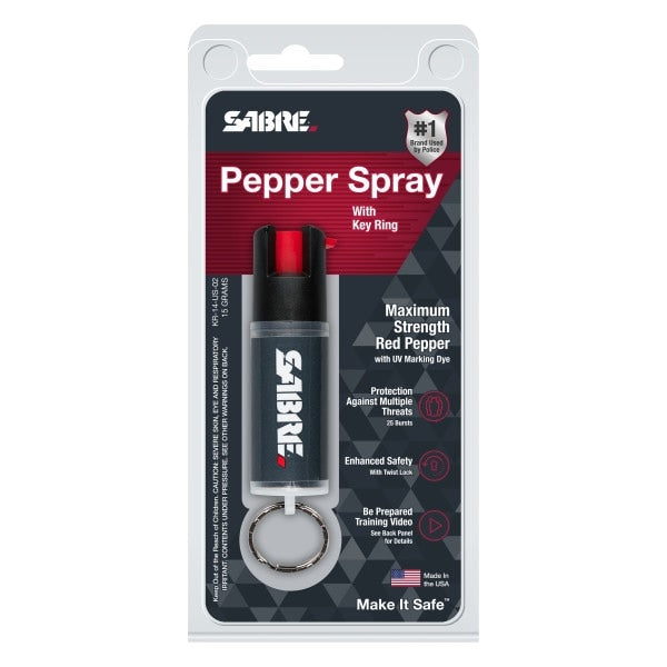 Gaz pieprzowy Sabre Red Keychain 15,9 ml - strumień