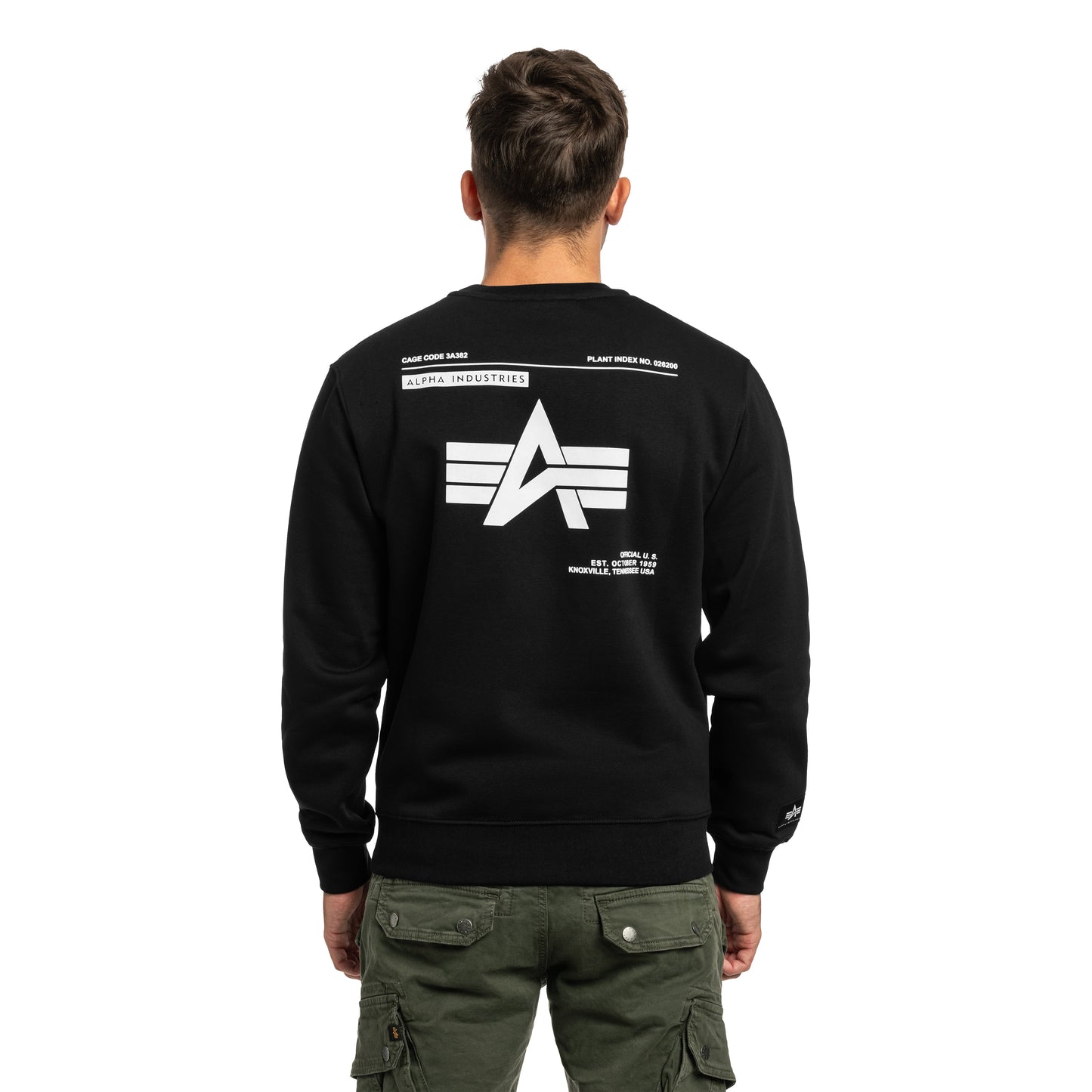 Bluza Alpha Industries Label Backprint - Black