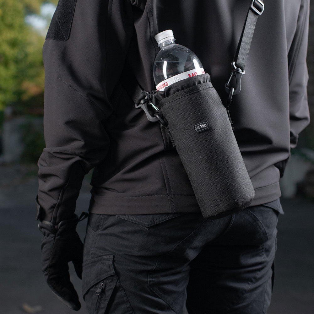 Pokrowiec na butelkę z paskiem M-Tac - Black