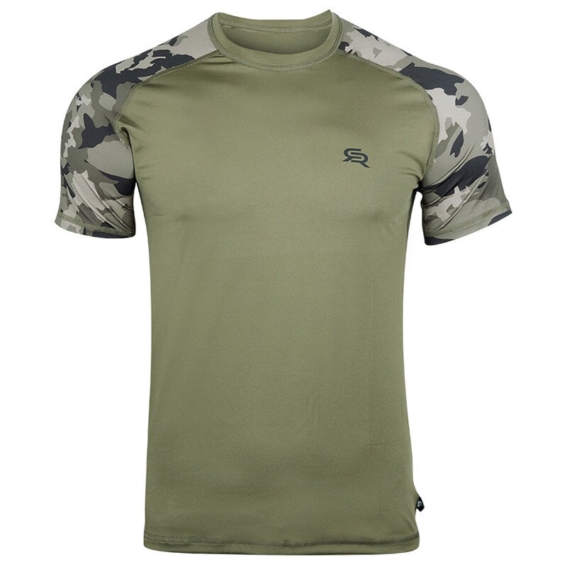 Koszulka termoaktywna Rough Radical Furious Army - Khaki/Moro