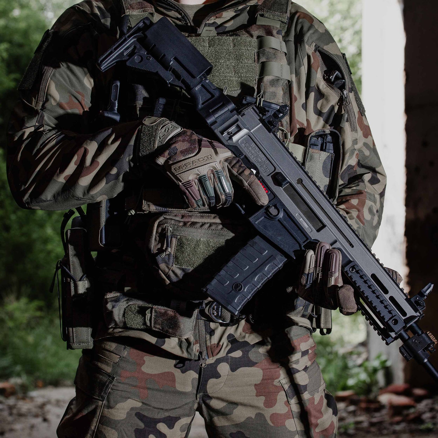 Rękawice taktyczne Mechanix Wear M-Pact - wz.93 Pantera PL Woodland