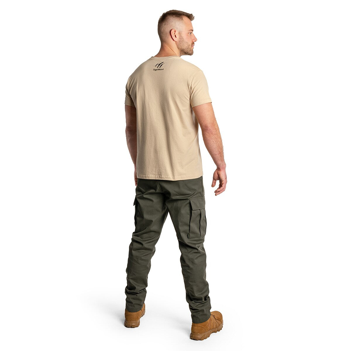 Koszulka T-shirt TigerWood Róża Wiatrów - Piaskowa