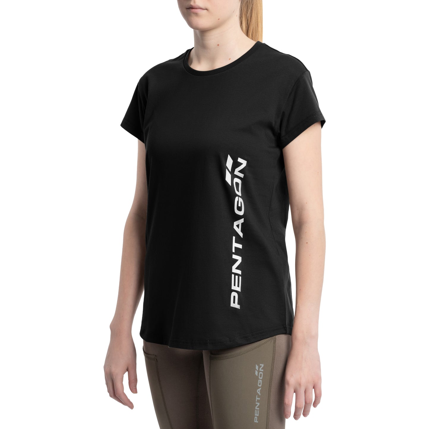 Koszulka T-shirt damska Pentagon Vertical - Black