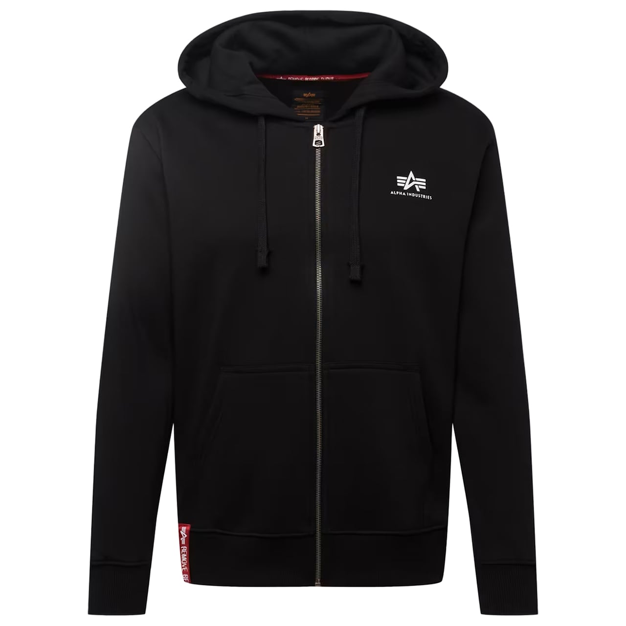 Bluza Alpha Industries Basic Zip Hoody Small Logo - Black