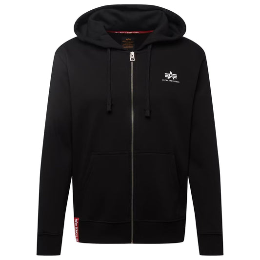 Bluza Alpha Industries Basic Zip Hoody Small Logo - Black