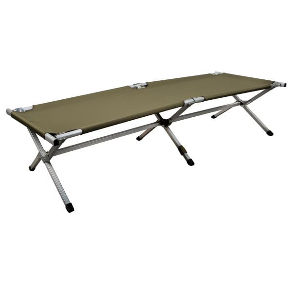 Łóżko polowe składane Mil-Tec wzmacniane Olive - 190 x 65 cm