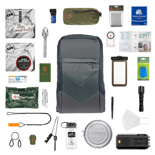 Plecak ewakuacyjny Helikon Bail Out Bag 25 l Shadow Grey - z wyposażeniem
