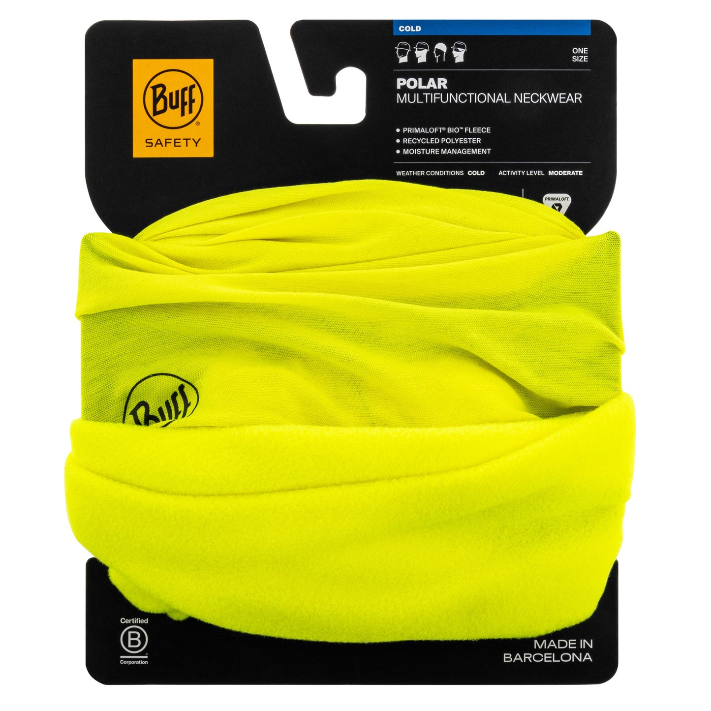 Chusta ochronna Buff Safety Polar Neckwear - Solid Yellow Fluor