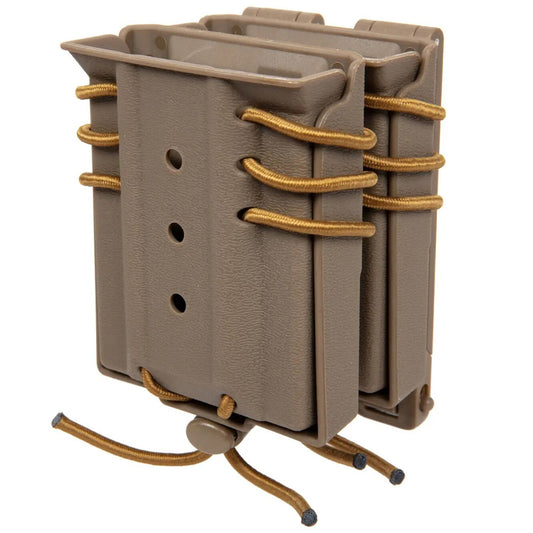 Podwójna ładownica Wosport Urban Assault Quick Pull na magazynki M4/M16 - Tan