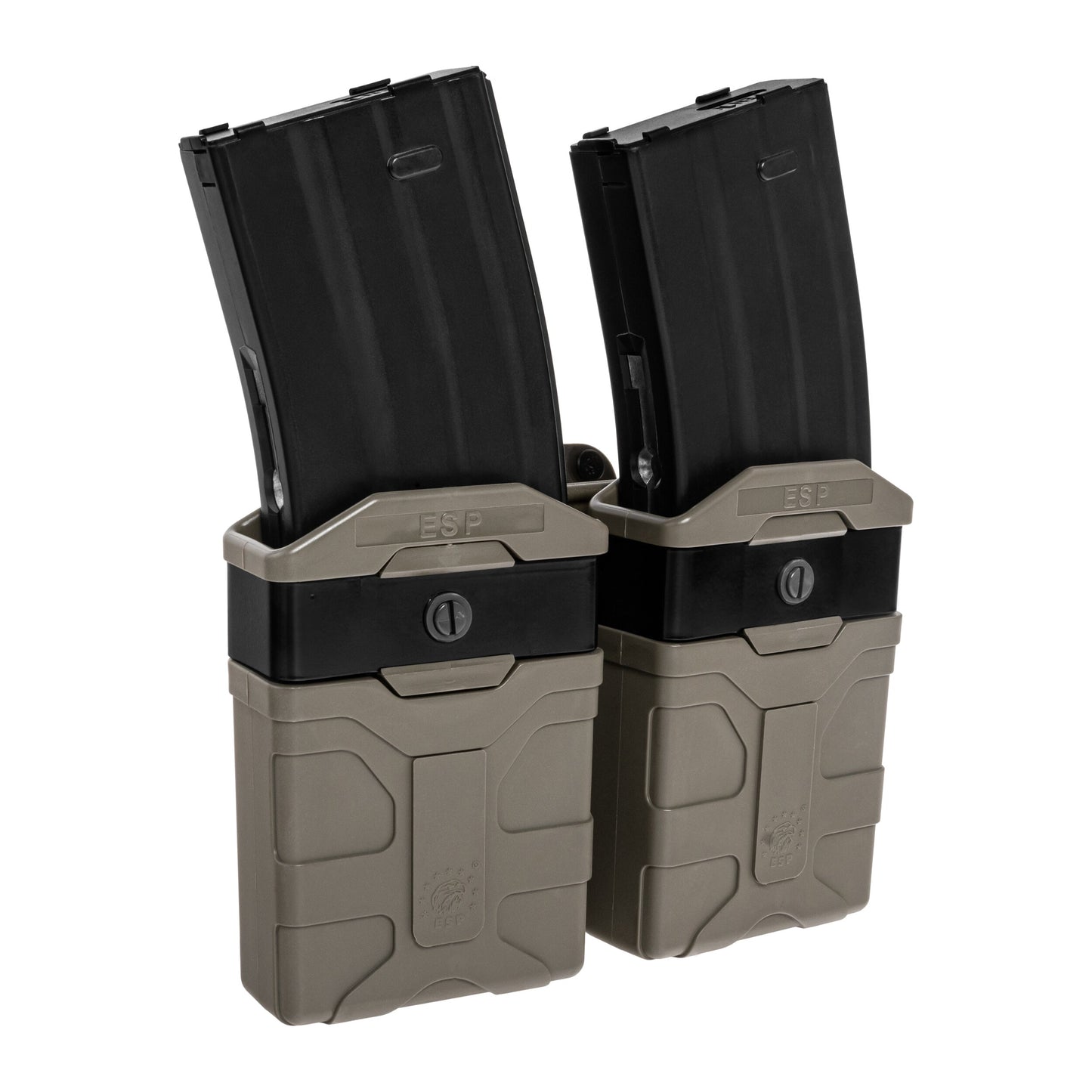 Podwójna ładownica obrotowa ESP z montażem Paddle na magazynki do AR15 - Olive Drab