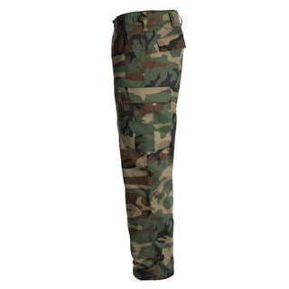 Spodnie wojskowe Mil-Tec wzmacniane BDU Woodland