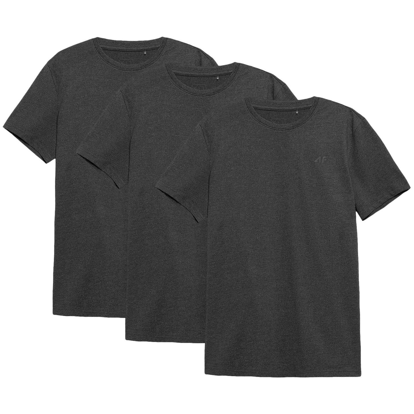 Koszulka T-shirt 4F TSM352 Ciemny Szary Melanż - 3 szt.