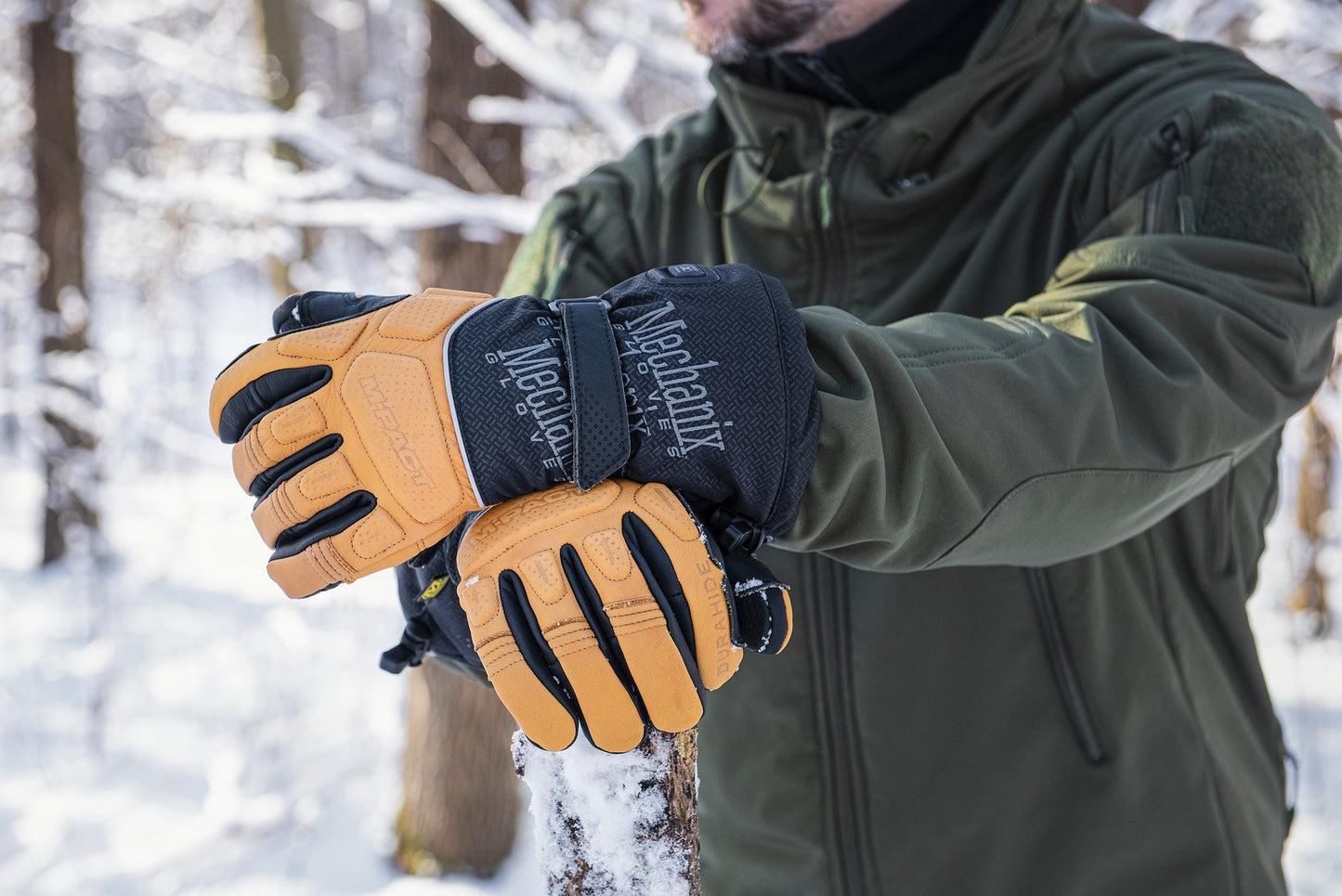Rękawice podgrzewane Mechanix Wear ColdWork M-Pact Heated Brown/Black