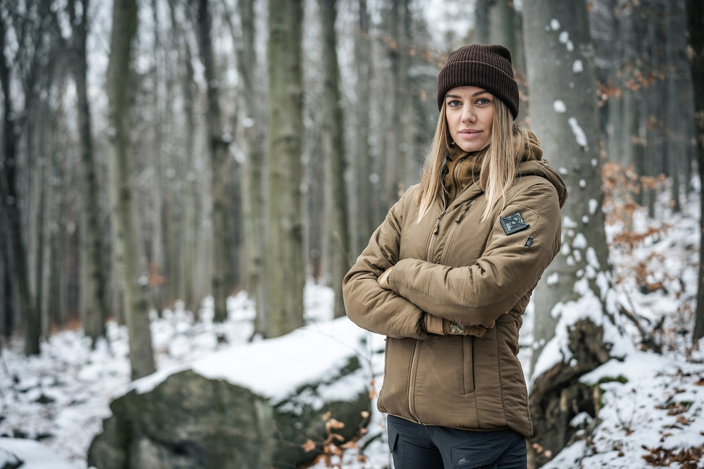 Kurtka damska Helikon Wolfhound Hoodie - Coyote
