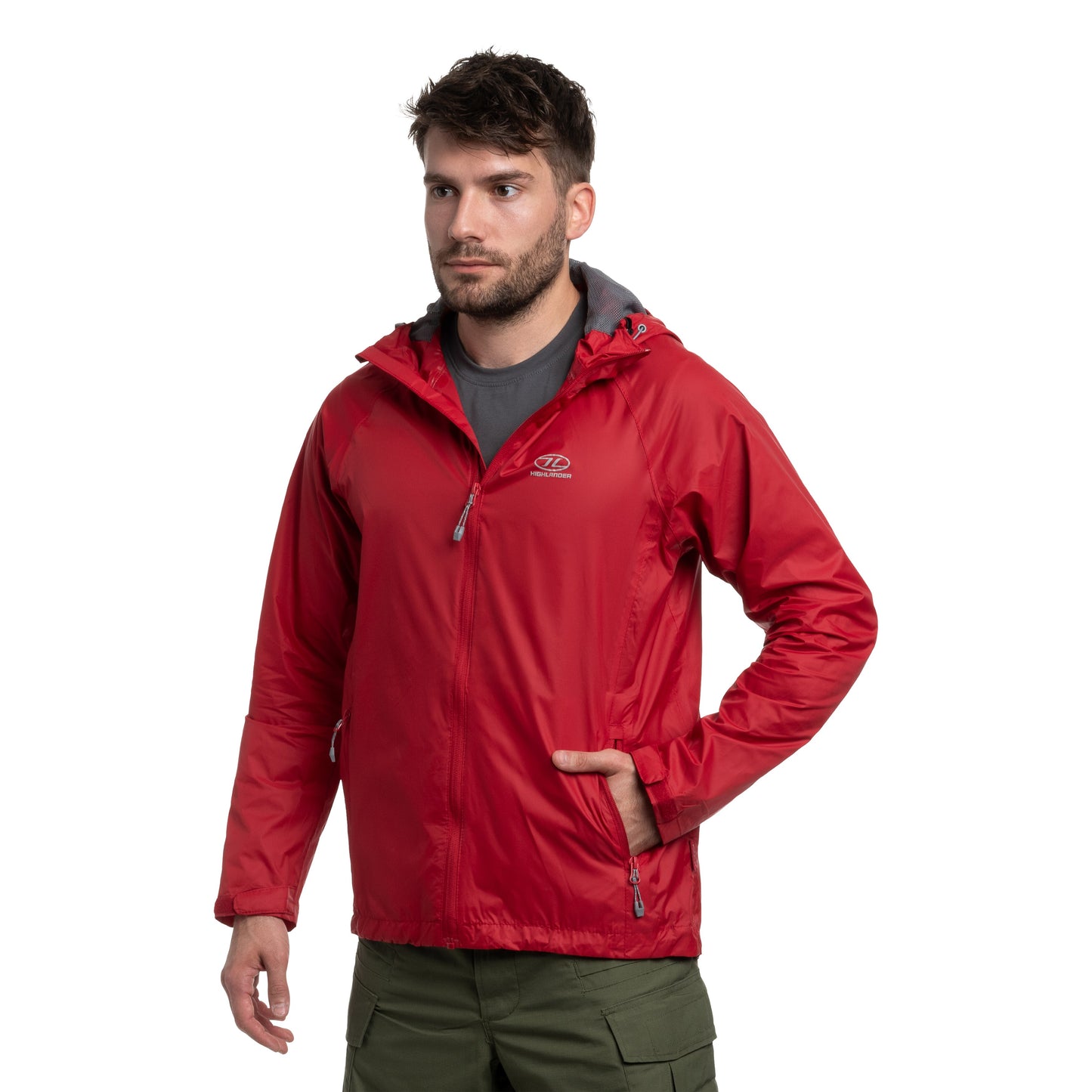 Kurtka Highlander Outdoor Stow & Go Pack Away - Red