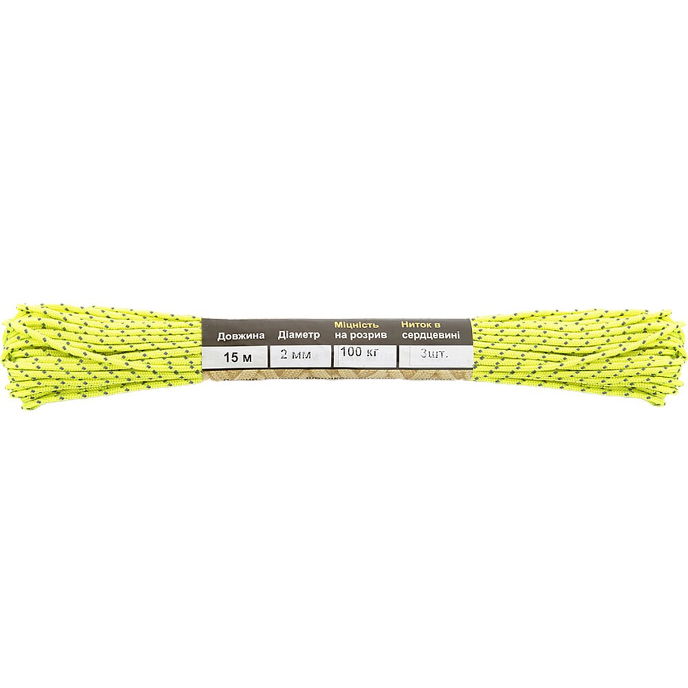 Linka spadochronowa Minicord M-Tac 15 m - Reflective Neon Yellow