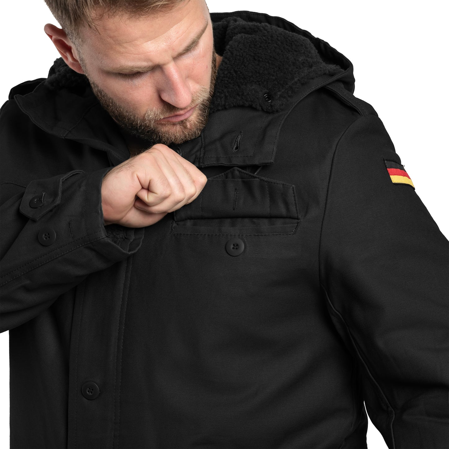 Kurtka Brandit BW Parka Flag - Black
