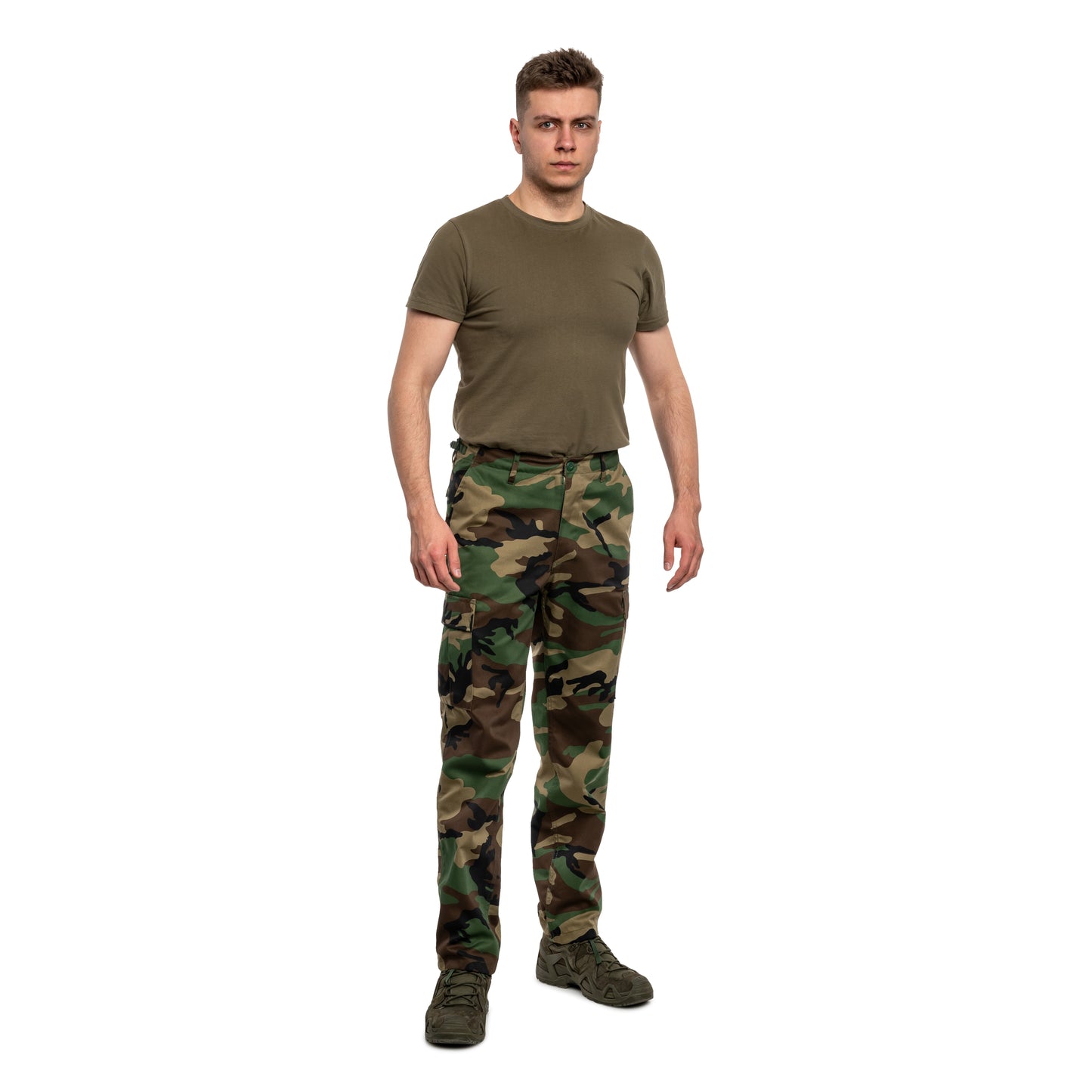 Spodnie wojskowe MFH US Combat BDU - Woodland