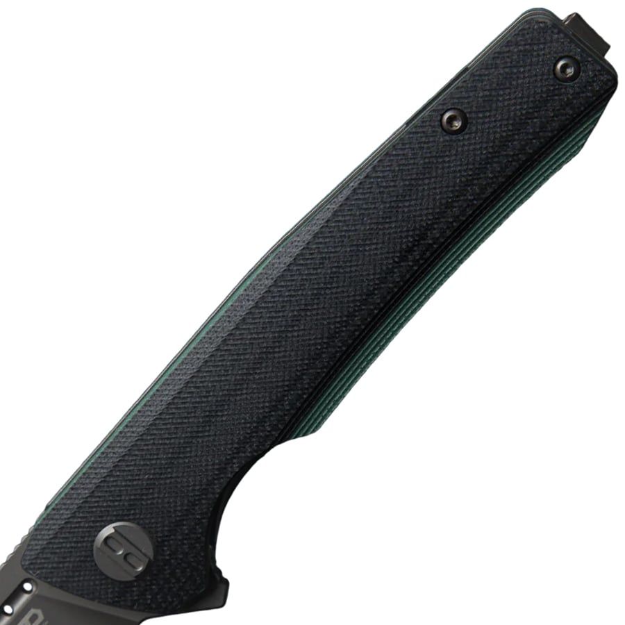 Nóż składany Bestech Knives Slyther - Grey Titanized, Green/Black G10