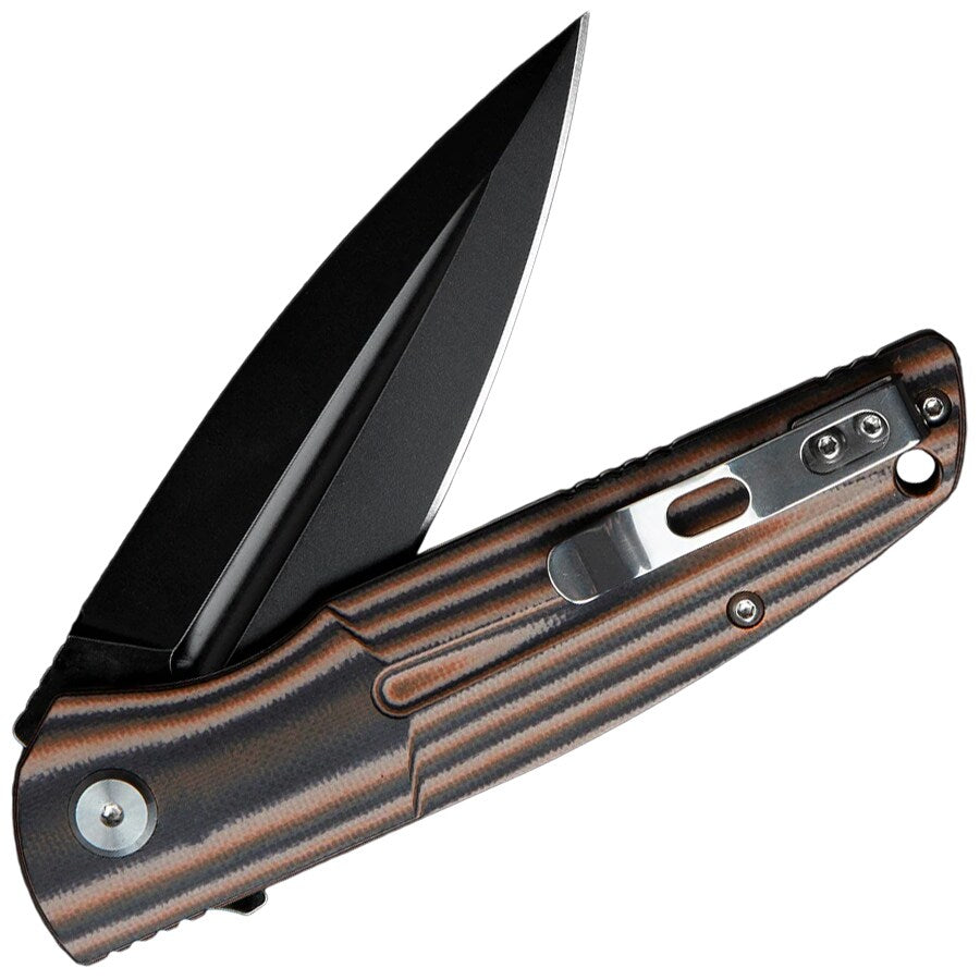 Nóż składany Bestech Knives Fin Black Stonewash - Black/Orange/Beige